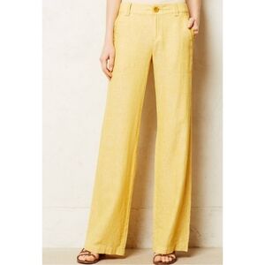 Anthropologie Pilcro Linen Cotton Wide Leg Pants